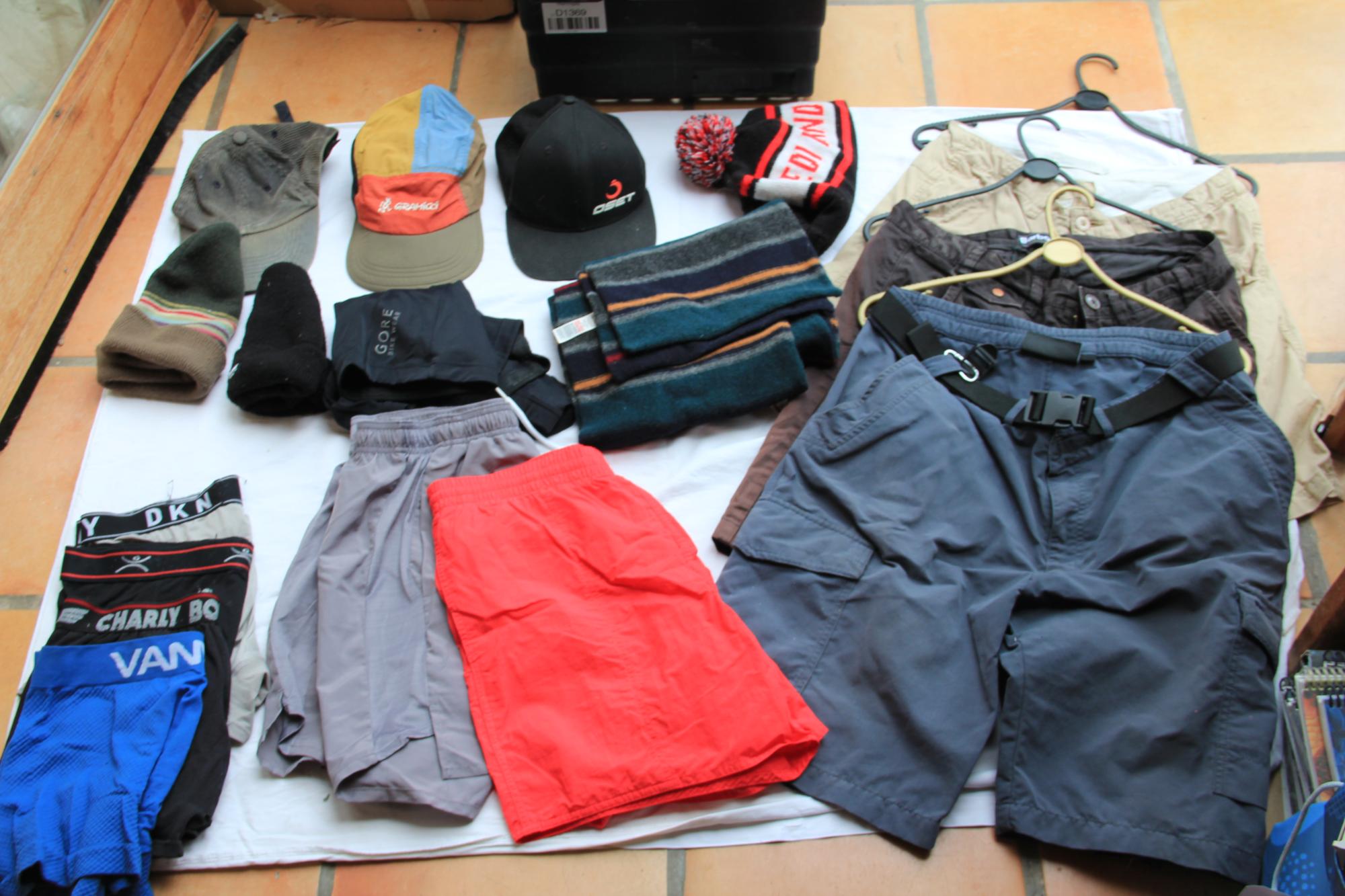 hats and shorts